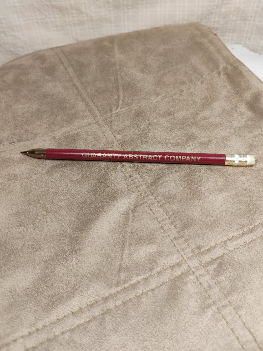 Vintage Guaranty Abstract Company Pen with Eraser